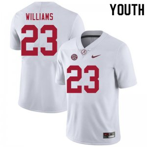 NCAA Youth Alabama Crimson Tide #23 Roydell Williams Stitched College 2020 Nike Authentic White Football Jersey MW17U08YY